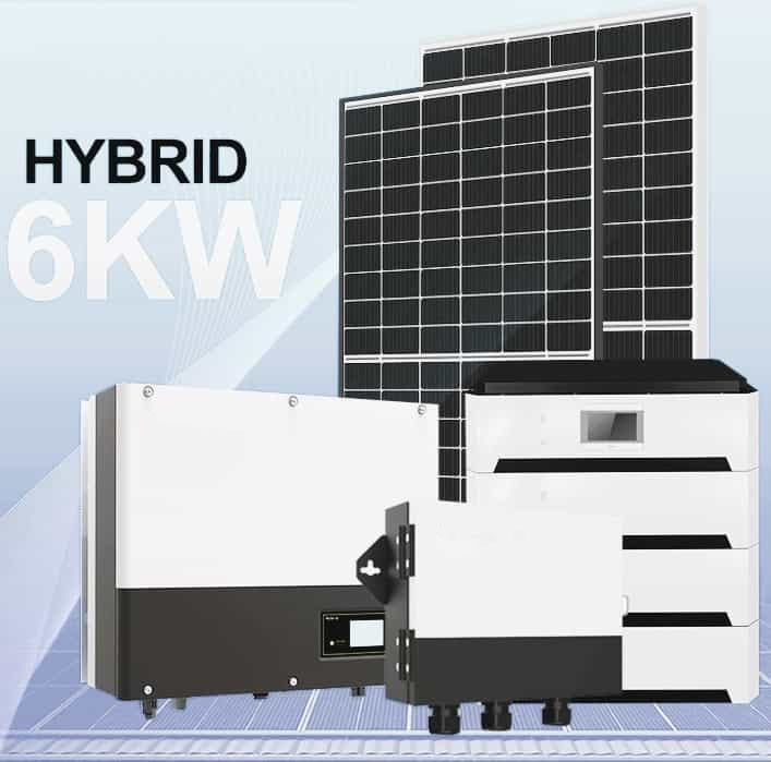 HYBRID 6 KW Solar System, 6 kW Solar Kit HYBRID