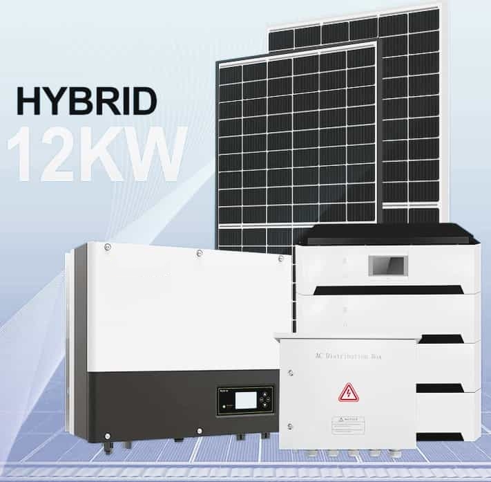 Hybrid 12 KW Solar Energy System, 12 kW Solar Kit HYBRID