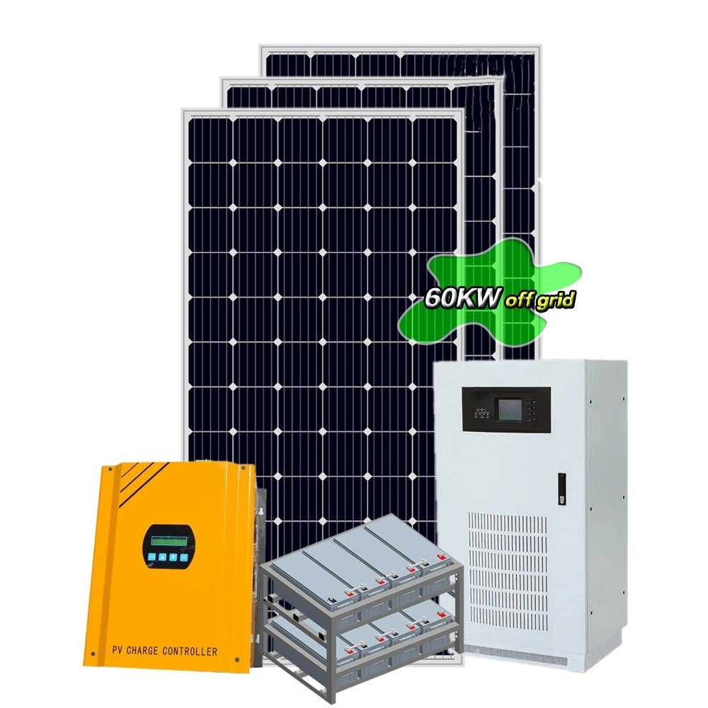 Off Grid 60 KW Solar Energy System, 60KW Off Grid Home Power Solar System
