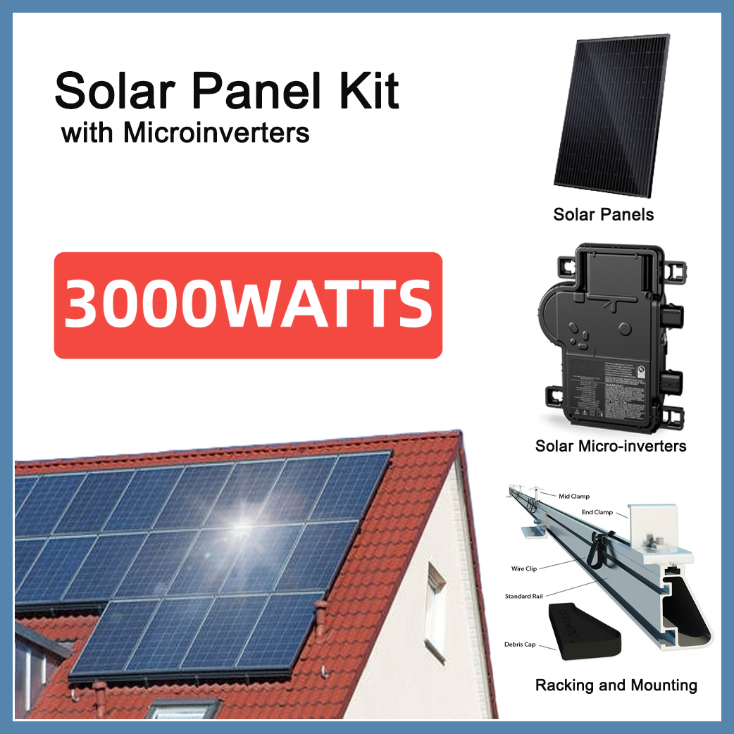 3kW Solar Panel Kit with Microinverters (3000 Watt)